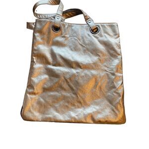 Gold faux leather shoulder bag new with out tags clean